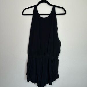 Athleta Athleisure Romper with Criss Cross back in Black